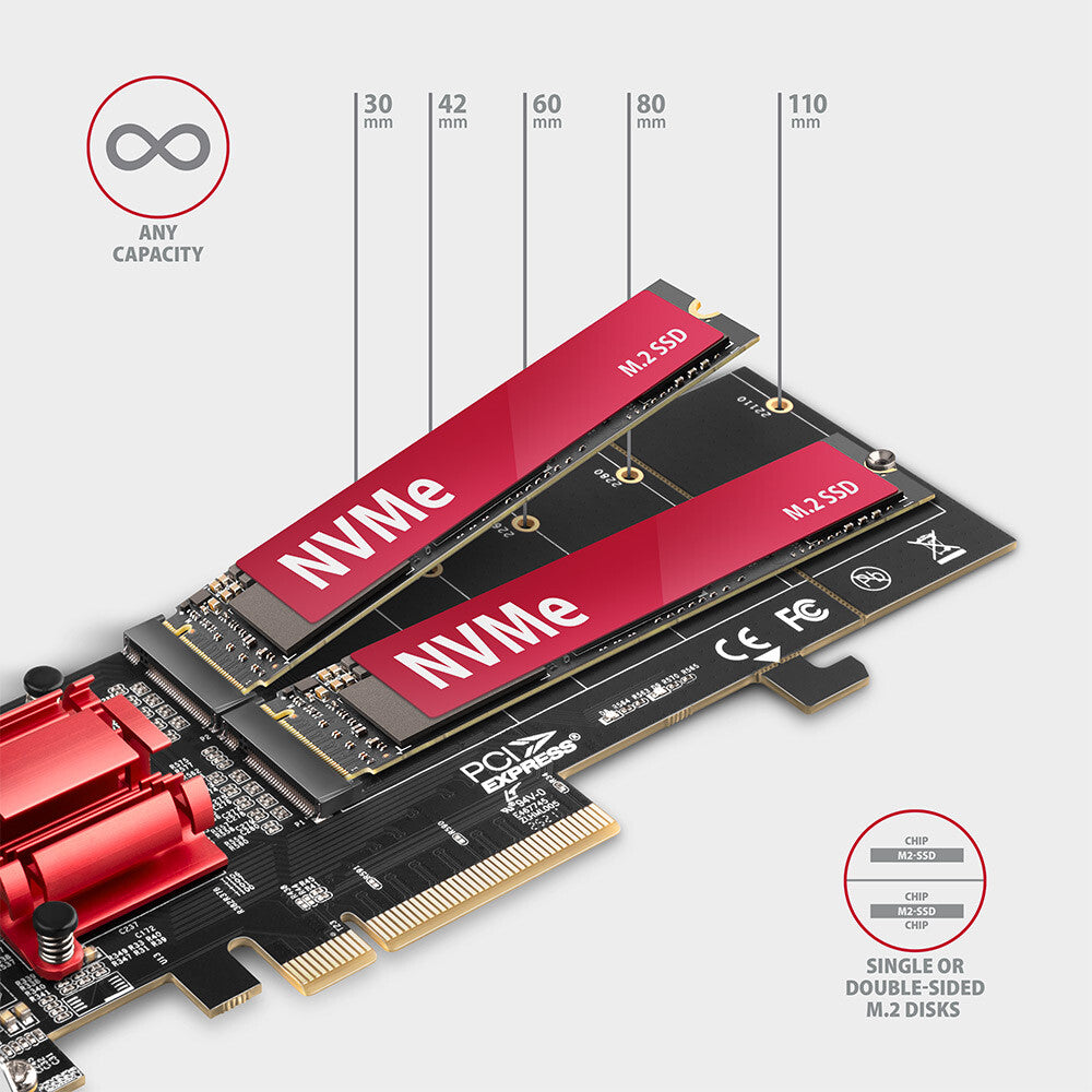 Axagon PCEM2-ND interface-kort/adapter Intern M.2