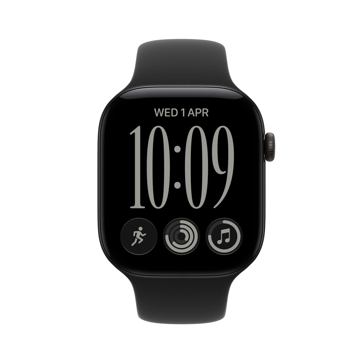 Ismanusis laikrodis Apple Watch Series 12 GPS 46mm Juodas Aliuminio Case with Juodas Sport Band - M/L