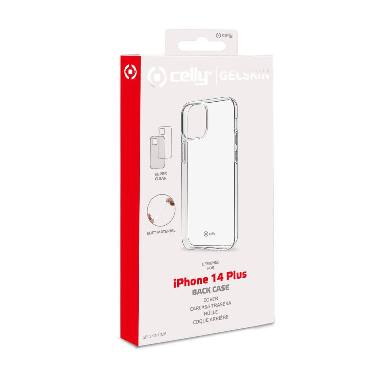 Celly Gelskin mobiltelefon etui 17 cm (6.7") Cover Transparent
