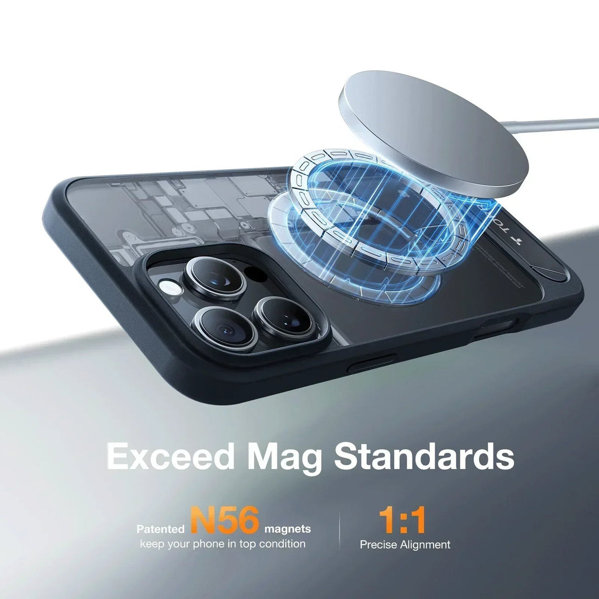 Torras Ostand mobiltelefon etui 17,5 cm (6.9") Cover Grå