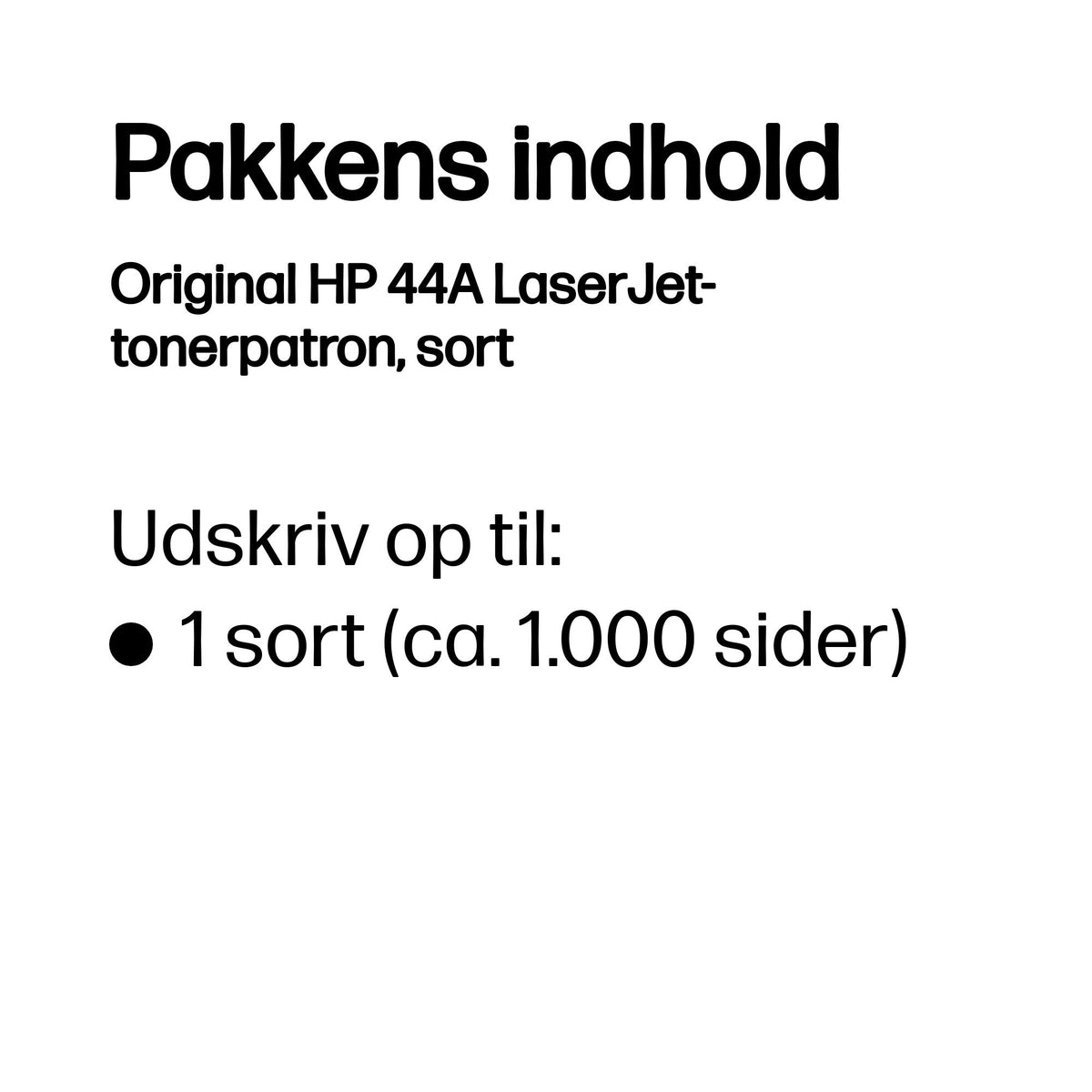 HP 44A Sort 1000 sider Toner CF244A