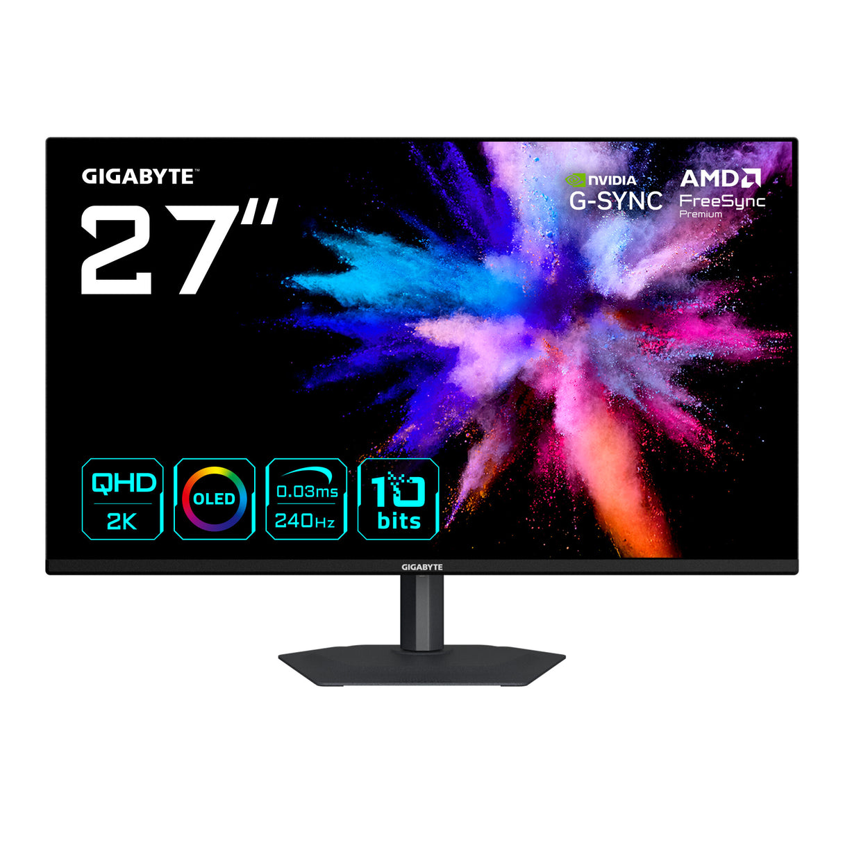 GIGABYTE GO27Q24A computerskærm 68,6 cm (27") 2560 x 1440 pixel Quad HD QD-OLED Sort