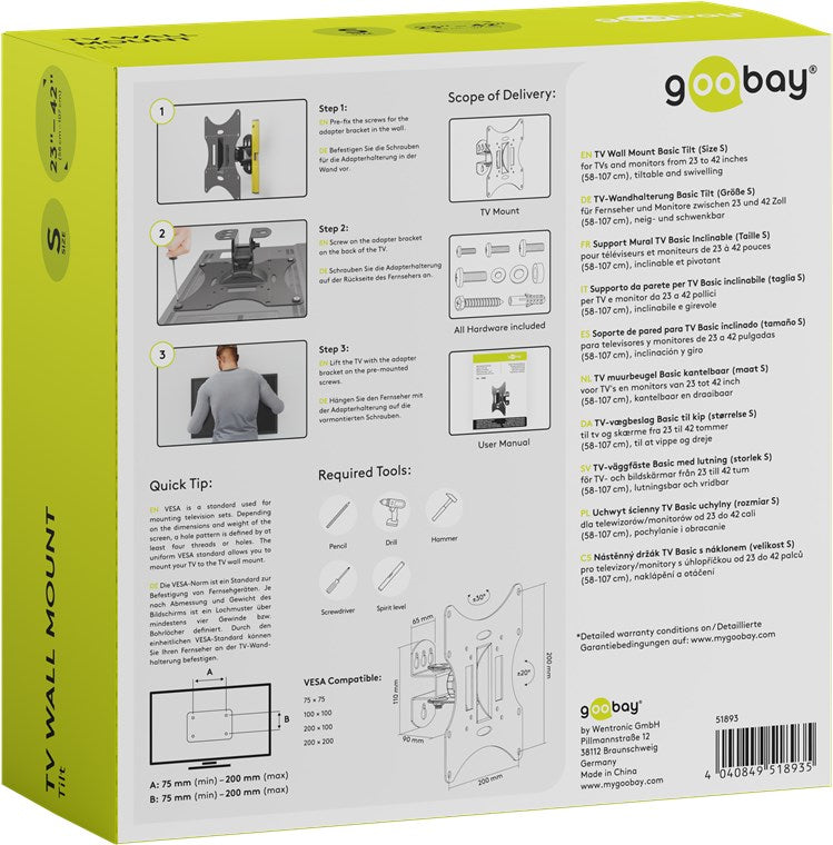 Goobay TV EasyFlex M Sort