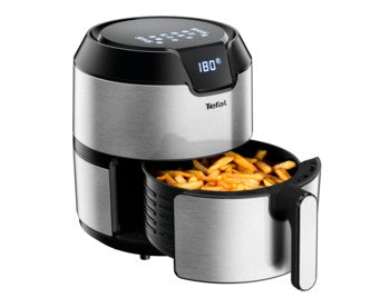 Tefal Easy Fry EY401D Enkelt 4,2 L Enkeltstående 1500 W Varmluftsteger Sort, Rustfrit stål