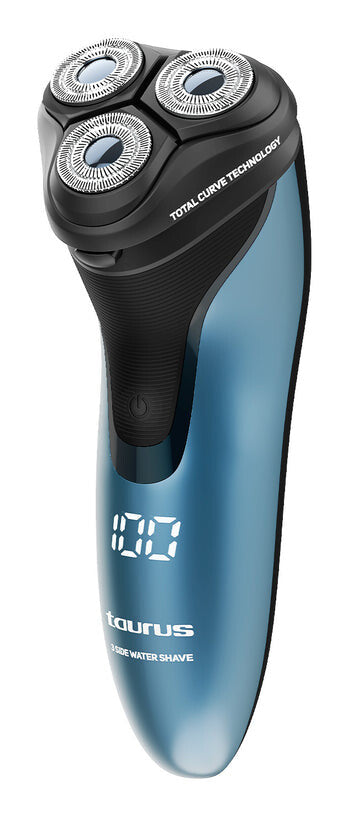 Taurus 3 SIDE WATER SHAVE Rotations shaver Trimmer Sort, Blå