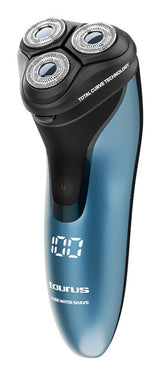 Taurus 3 SIDE WATER SHAVE Rotations shaver Trimmer Sort, Blå
