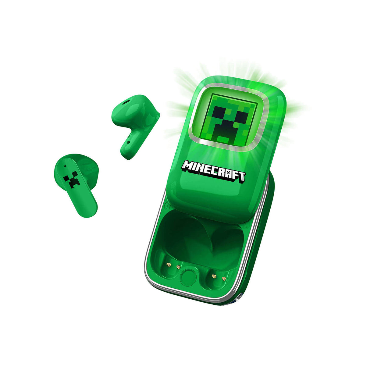 Minecraft Headphone Green In Ear Tws Slide With Led