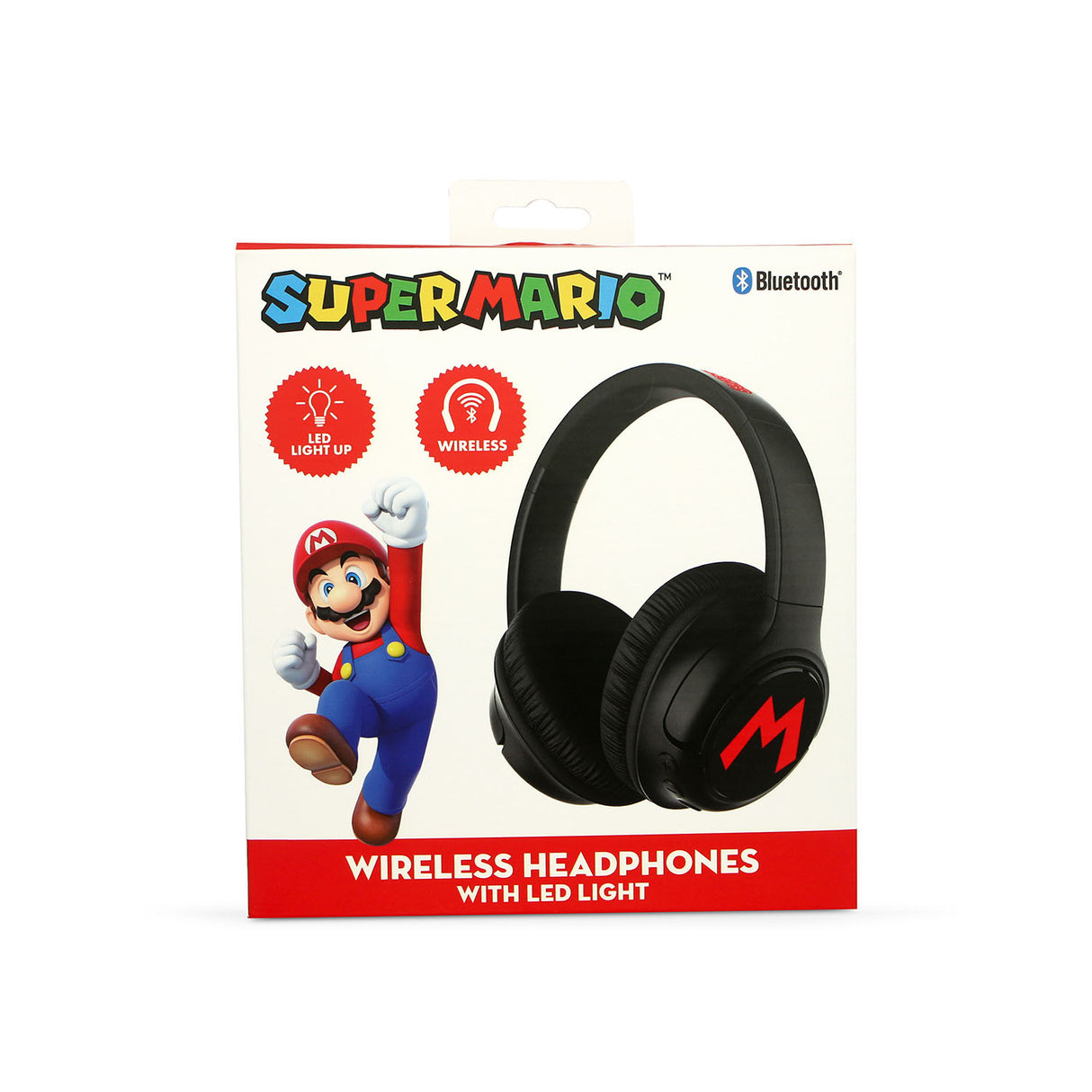 Super Mario Headphone Over Ear Wireless Led Light Sharing Aux