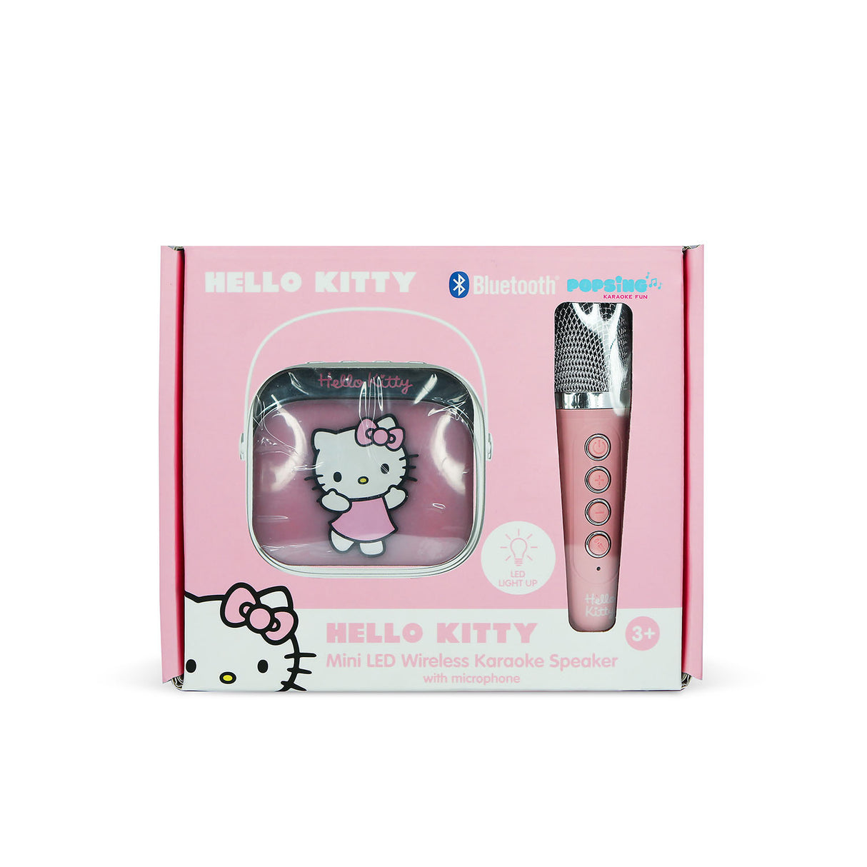 Hello Kitty Karaoke Speaker Popsing With Microphone Led