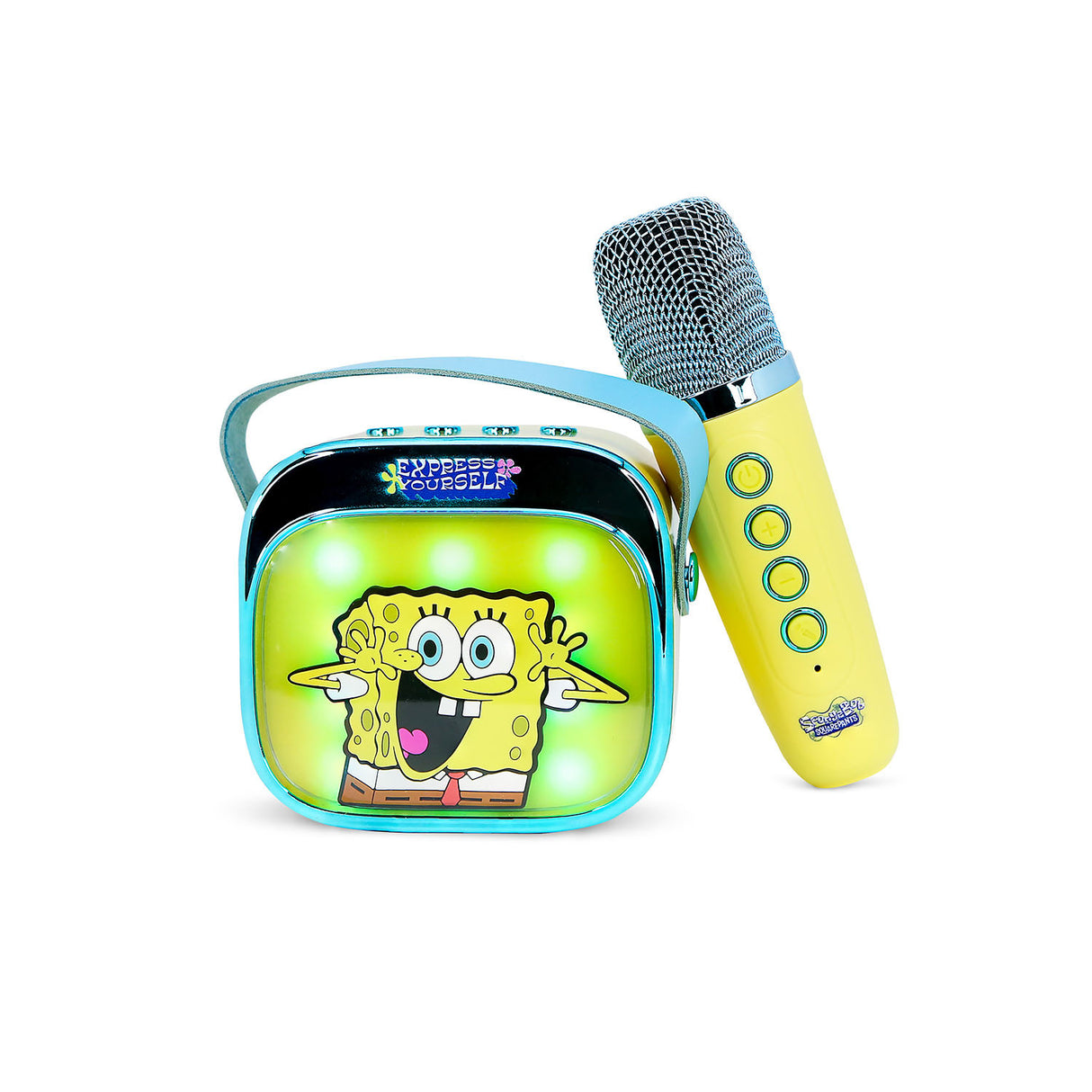 Spongebob Karaoke Speaker Popsing With Microphone Led