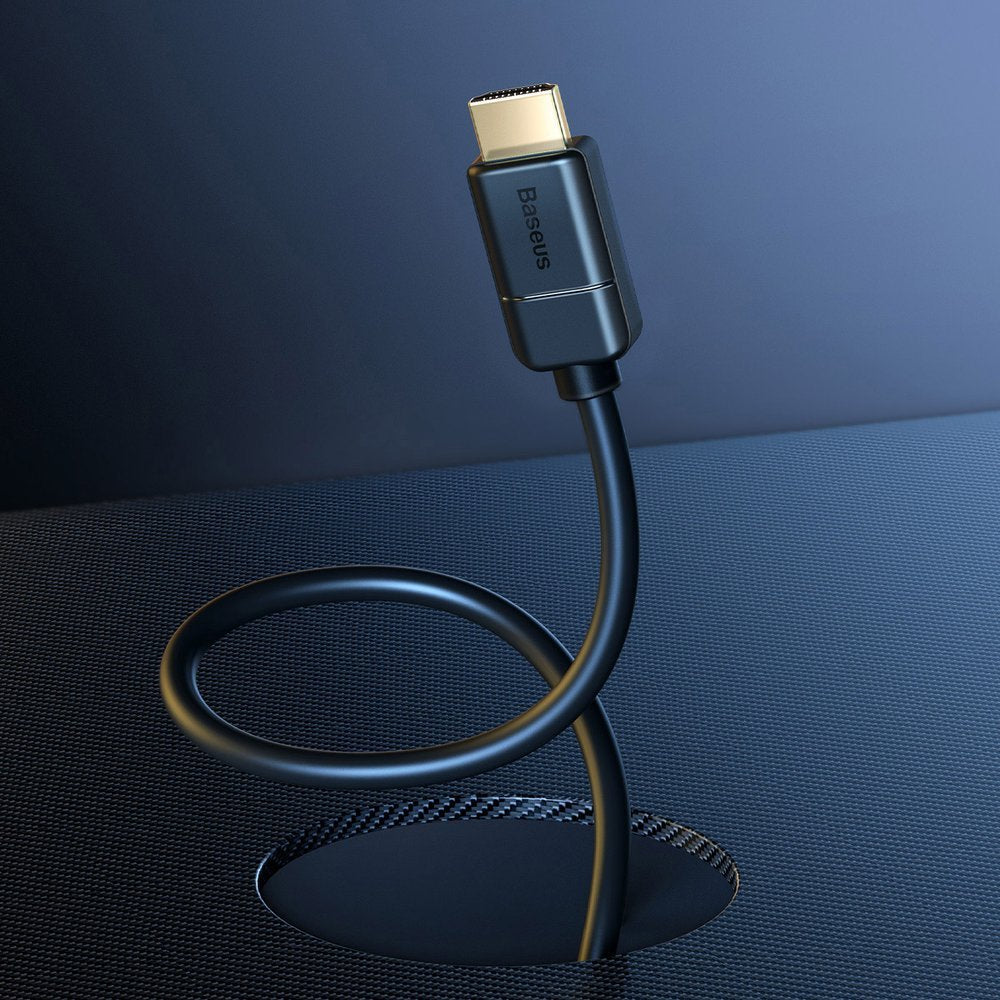 Baseus kabel HDMI 2.0 kabel 4K 60 Hz 3D HDR 18 Gbps 1 m sort (CAKGQ-A01)