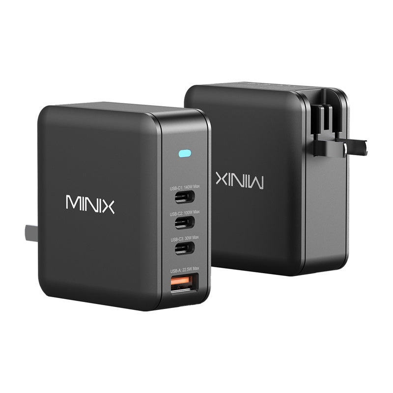 Minix P165 GaN Wall Charger med 3x USB-C og 1x USB-A Ports