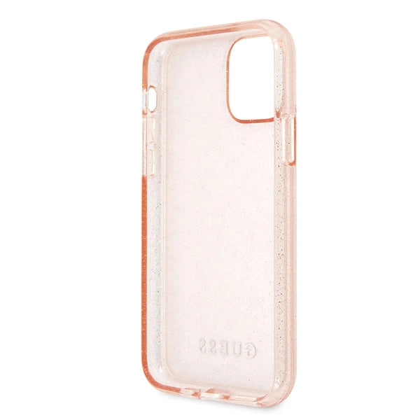 Guess GUHCN58PCGLPI iPhone 11 Pro pink/pink hårdkasse Glitter