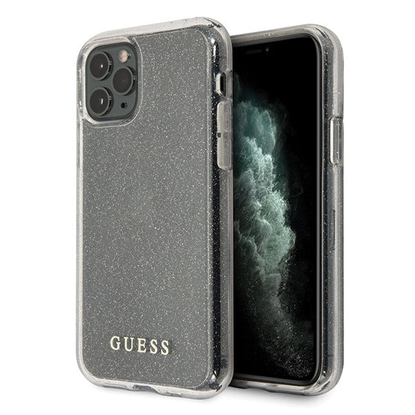 Guess GUHCN65PCGLSI iPhone 11 Pro Max sølv/sølv hårdkasse Glitter