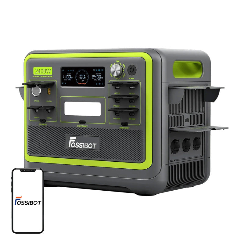 FOSSIBOT F2400 2400W opladningsstation (grøn)