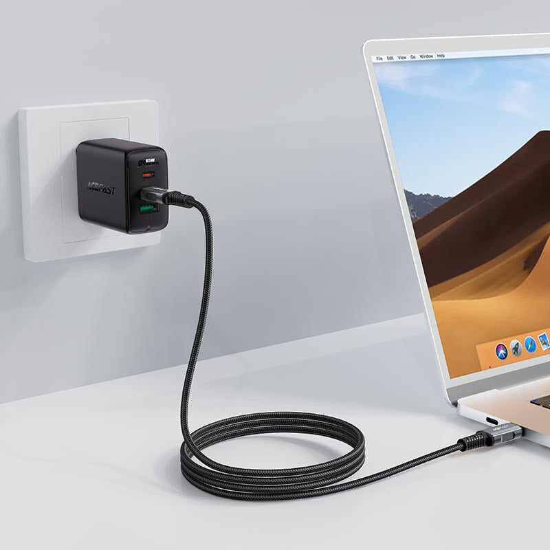 ACEFAST C1-09 USB-kabel 1 m USB C 40 Gbit/sek. 240 W Sort, Grå