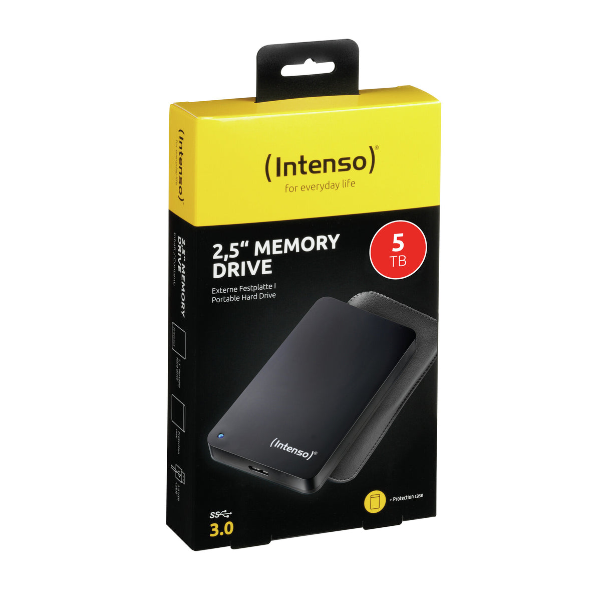 Intenso HDD 5TB USB3 2.5P CON FOLDER ekstern harddisk 5400 rpm 2.5" USB Type-A 2.0/3.2 Gen 1 (3.1 Gen 1) Sort