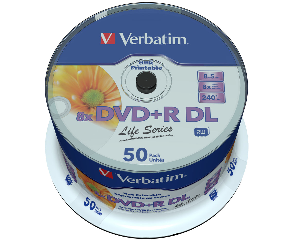 Verbatim 97693 tom DVD 8,5 GB DVD+R DL 50 stk
