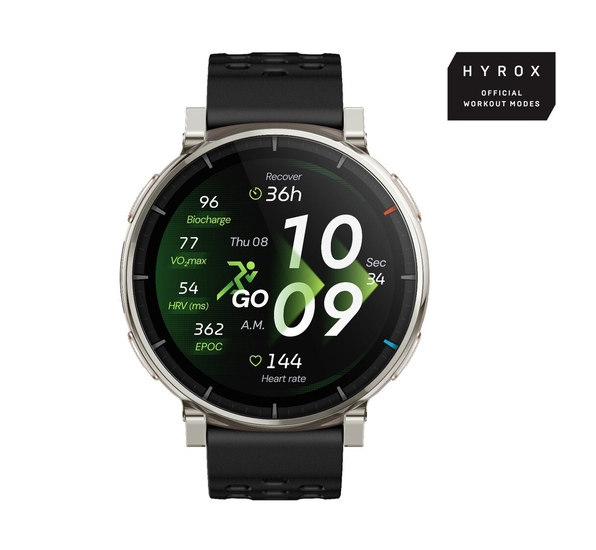 Amazfit Active 3 3,35 cm (1.32") AMOLED Digital 466 x 466 pixel Berøringsskærm Guld GPS (satellit)