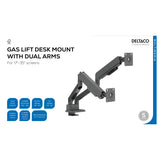 Deltaco ARM-536-2 Monitor desk dual mount