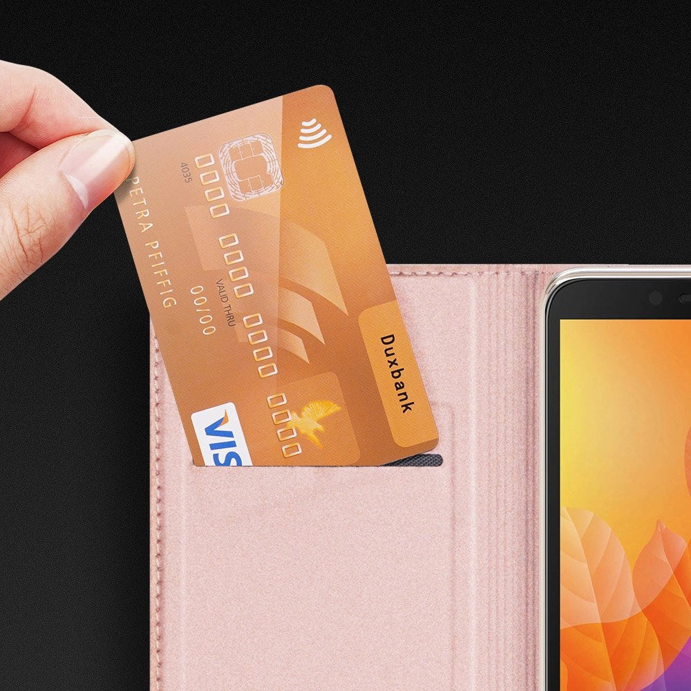 DUX DUCIS Skin Pro Bogreol type sag til Huawei Y5p pink