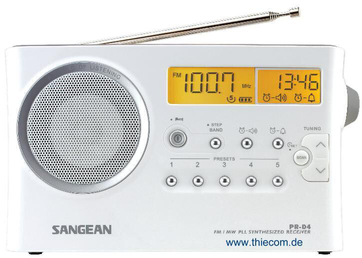 Sangean PR-D4 Digital Radio Bærbar Sølv