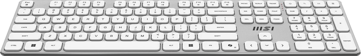 MSI FORGE K210 W COMBO WHITE US tastatur Mus inkluderet Hjemme/kontor USB QWERTY US engelsk Hvid