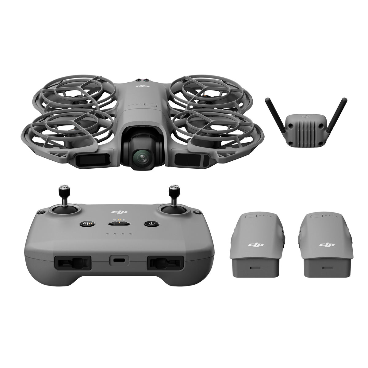 DJI Neo 2 Fly More Combo 4 rotorer Quadrokopter 12 MP 2688 x 1512 pixel 1606 mAh Sort, Grå