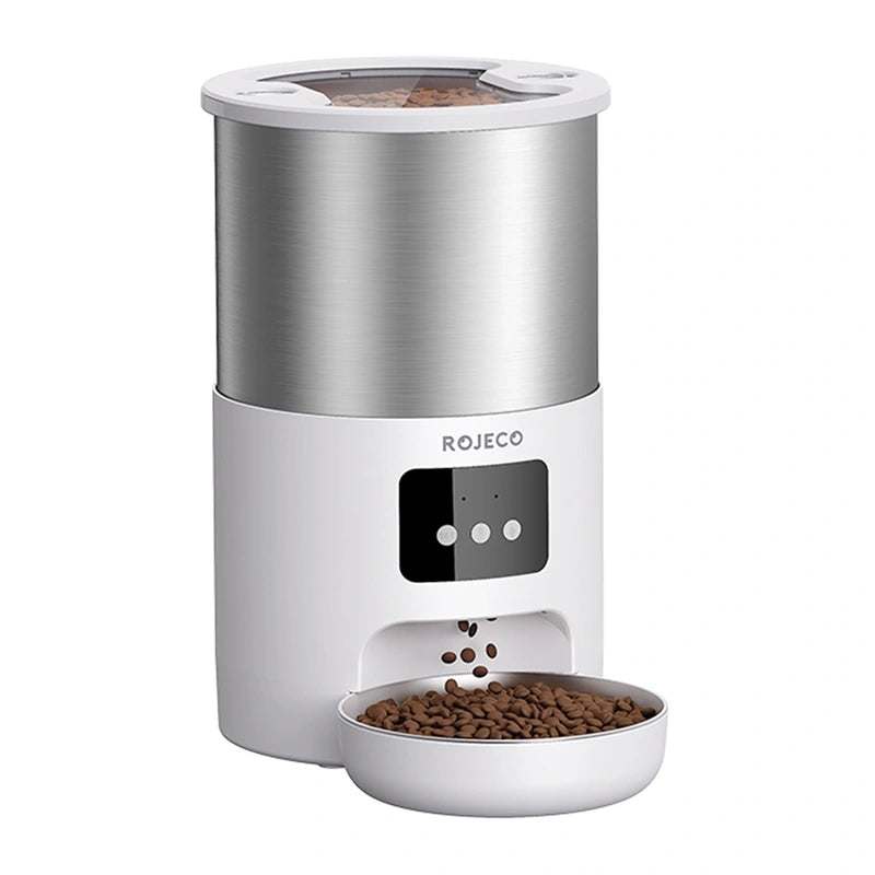Kæledispenser Rojeco Smart Pet Feeder 4.5l Rustfrit stål