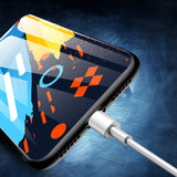 Farvet glaskasse holdbart cover med hærdet glas bagsiden og kamera cover iPhone 11 Pro Max mønster 2