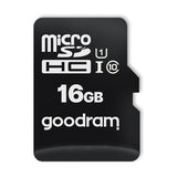 Goodram Microcard 16 GB micro SD HC UHS-I klasse 10 hukommelseskort, SD-adapter (M1AA-0160R12)