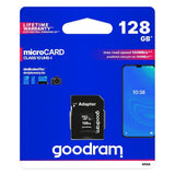 Goodram Microcard 128 GB micro SD XC UHS-I klasse 10 hukommelseskort, SD-adapter (M1AA-01280R12)