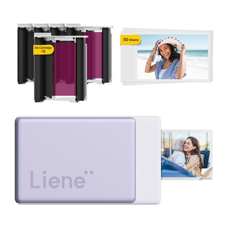 LIENE Pearl N200 Pro 2x3" bærbar fotoprinter (purpur)