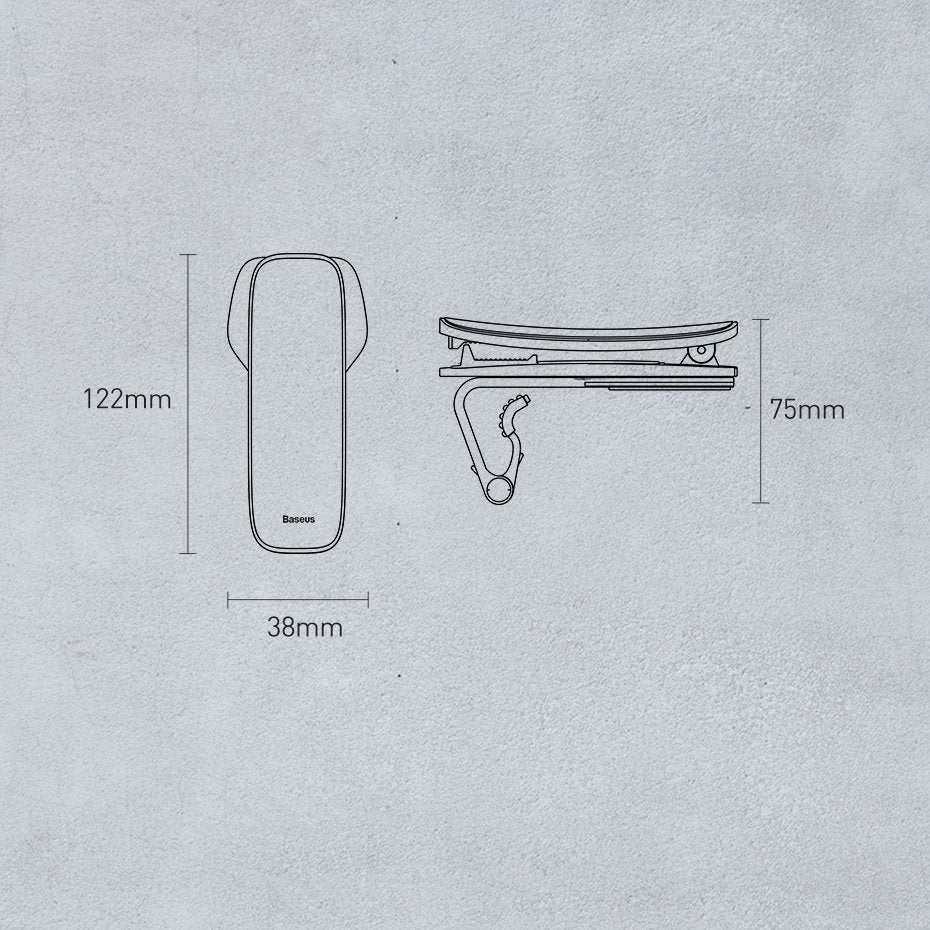 Baseus Big Mouth Pro bilholder dashboard clip sort (SUDZ-A01)