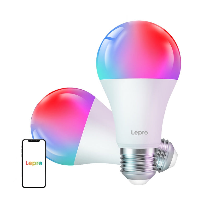 LEPRO B2-2 E27 Wi-Fi LED-pære, 1100 lm, 2-pakning