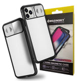 Wozinsky Magnetic Cam Slider Case Full Body Cover indbygget frontglaslinserotator til Huawei P40 sort