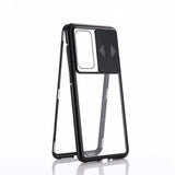 Wozinsky Magnetic Cam Slider Case Full Body Cover indbygget frontglaslinserotator til Huawei P40 sort