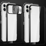 Wozinsky Magnetic Cam Slider Case Full Body Cover indbygget frontglaslinserotator til Huawei P40 sort