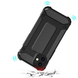 Hybrid Armor Case Tough Rugged Cover til iPhone 12 Pro Max sort