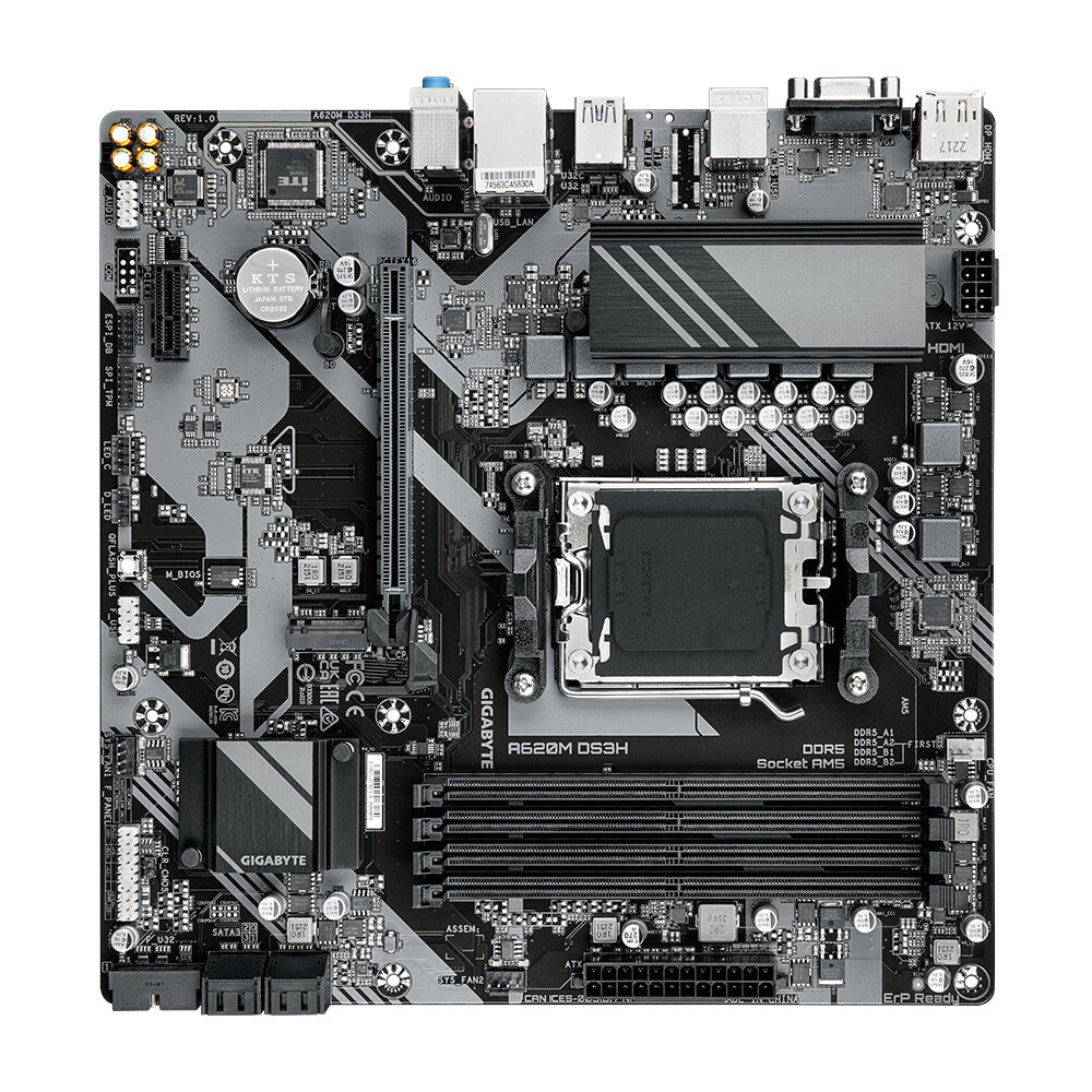 GIGABYTE A620M DS3H bundkort AMD A620 Sokkel AM5 micro ATX