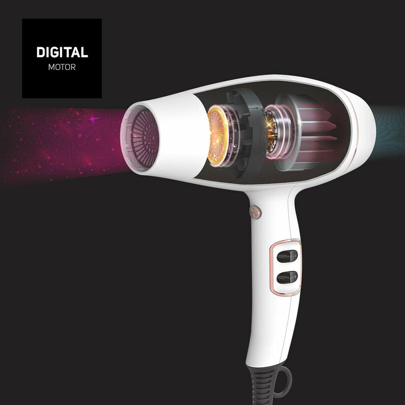 Taurus Digital Shining 2200 Ionic hårtørrer 2200 W Hvid