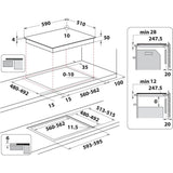 Whirlpool WS Q2160 NE Sort Indbygget 59 cm Zone induktionskogeplade 4 zone(s)