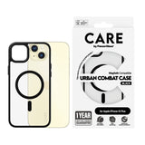 PanzerGlass CARE by ® Flagship Case Transparent Urban Combat m. Sort MagSafe iPhone 15 Plus