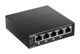 D-Link DGS-1005P/E netværksswitch Ikke administreret Gigabit Ethernet (10/100/1000) Strøm over Ethernet (PoE) Sort