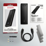 Axagon EEM2-UB2 drevkabinet SSD kabinet Sort M.2