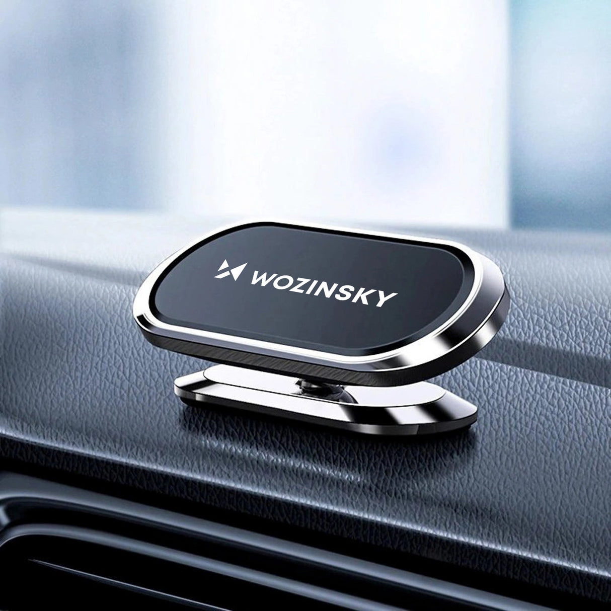 Wozinsky selvklæbende magnetisk 360 Car Dashboard Mount Silver (WMH-06)