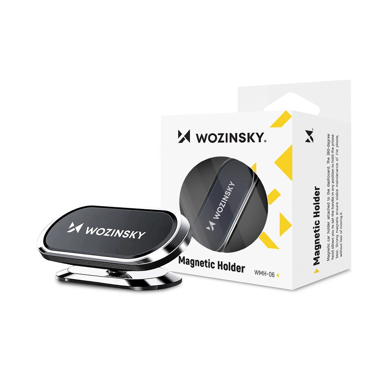 Wozinsky selvklæbende magnetisk 360 Car Dashboard Mount Silver (WMH-06)