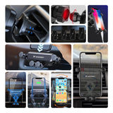 Wozinsky biltelefonholder gravitation til ventilationsgrill sort (WCH-05)