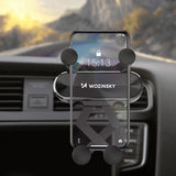 Wozinsky biltelefonholder gravitation til ventilationsgrill sort (WCH-05)