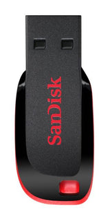 SanDisk Cruzer Blade USB-nøgle 128 GB USB Type-A 2.0 Sort, Rød